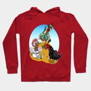 The Cartoon Chickens of Bebbington UK Hoodie